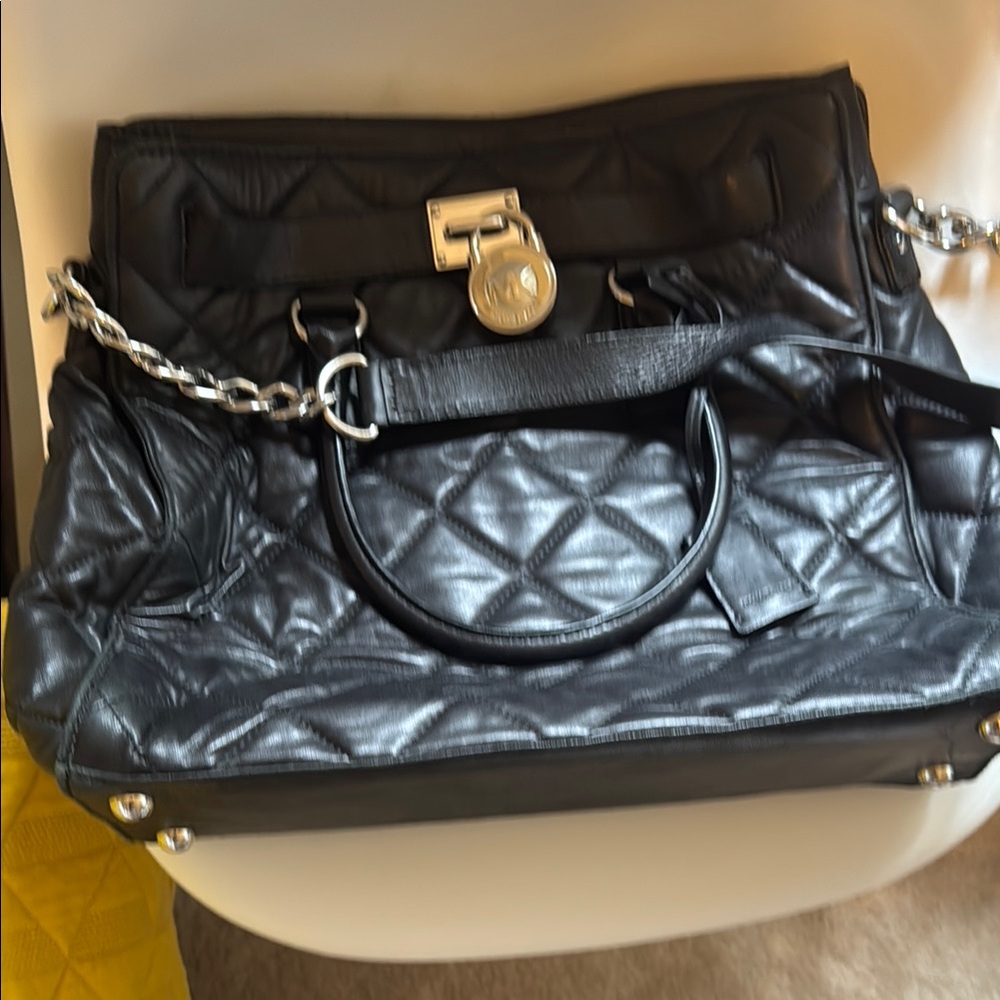 Michael Kors Black Quilted Shoulder Bag